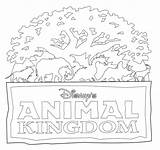 Disney Coloring Kingdom Animal Tree Life Pages Clipart Kids Walt Magic Drawing Book Printable Florida Epcot Activity Cliparts Parks Themed sketch template