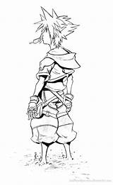 Roxas Manga Hearts Kingdom Sora Template sketch template