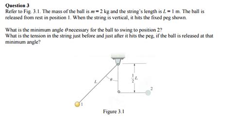 Solved The Mass Of The Ball Is M 2 Kg And The Strings