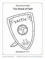 Faith Shield Coloring Bible Pages Kids God Armor Children Lesson Breastplate Simple Printable Activity Righteousness School Sunday Ephesians Sundayschoolzone Activities sketch template