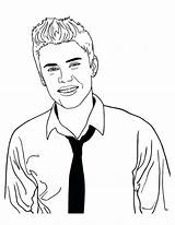 Bieber Justin Pages Coloring Getcolorings Color sketch template