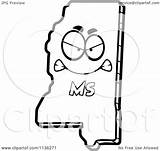 Mississippi State Coloring Cartoon Clipart Outlined Character Vector Mad Happy Cory Thoman Pages 2021 Printable Getcolorings Clipartof sketch template