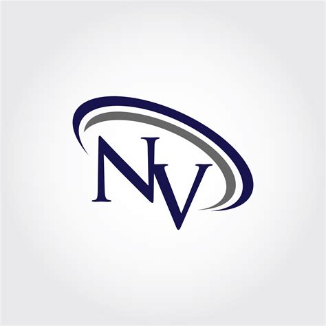 monogram nv logo design  vectorseller thehungryjpeg