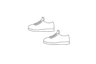 athletic shoes coloring page graphic  studiokitasmg creative
