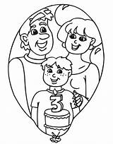 Coloring Pages Year Birthday Boy Olds Mom 3rd Old Dad Printable Clipart Drawing Cake Three Kids Happy His Color Library sketch template