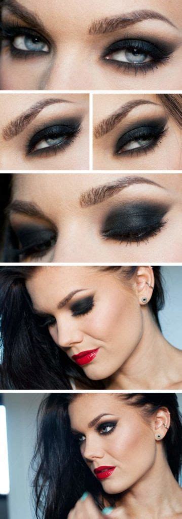 smokey eyes with red lips thats sensous and seductive eye makeup makeup smokey eye red lips
