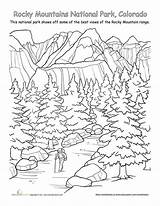 Rocky Coloring Park National Mountains Mountain Pages Appalachian Worksheets Parks Trail Worksheet Geography Landscape Colouring Sheets Kids Education Printable Adult sketch template