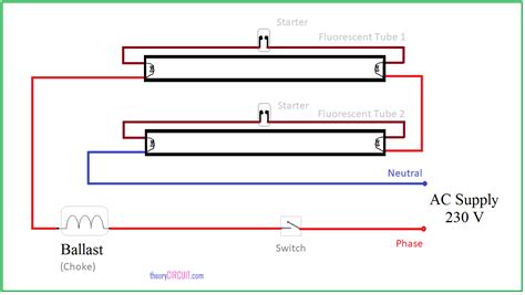 twin tube fluorescent light wiring diagram