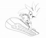 Sonic Hedgehog Generations Surfing Coloringhome sketch template