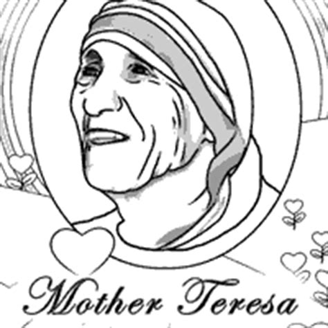mother teresa coloring pages surfnetkids