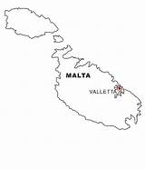 Malta Map Coloring Color sketch template