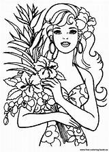 Barbie Coloring Pages Birthday Getcolorings sketch template