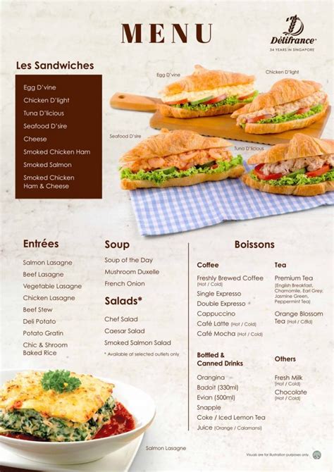 delifrance menu delifrance singapore restaurant menu updated