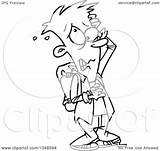 School Stressed Boy Cartoon Clip Toonaday Outline Illustration Royalty Rf Clipart 2021 sketch template