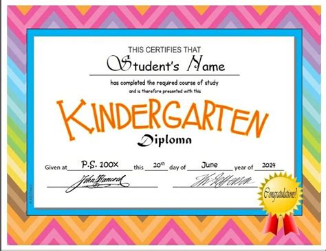 kindergarten diplomas editable kindergartens  templates