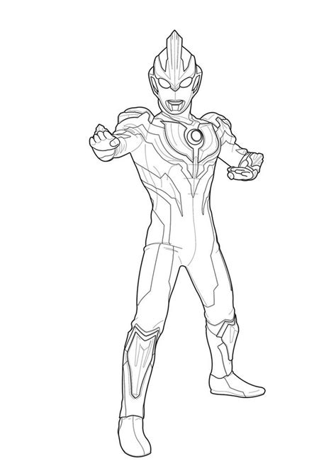 ultraman victory coloring pages print