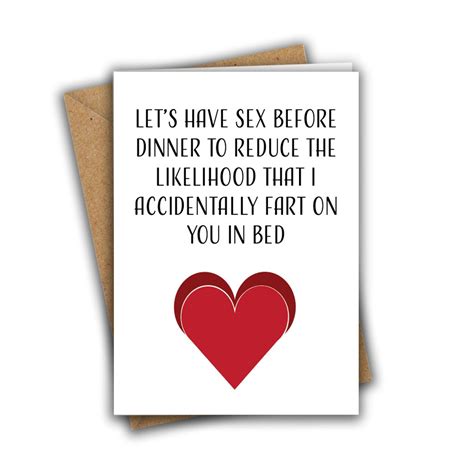 lets have sex before dinner funny a5 anniversary greeting etsy