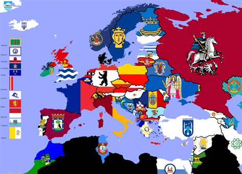 la mappa delle bandiere delle capitali europee tpi