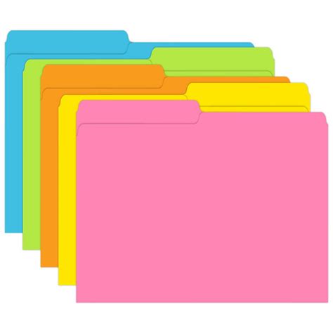 mini file folders brite colors pkg top top notch teacher products folders