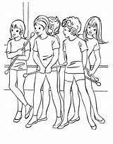 Coloring Pages Girl Girls Teen Colouring Sheets Friends Class Kids Teenage Group Embroidery People Printable Color Ballet Dance Patterns Dancer sketch template