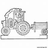 Tracteur Remorque Colorier Agricole Largement Imprimé Jecolorie sketch template