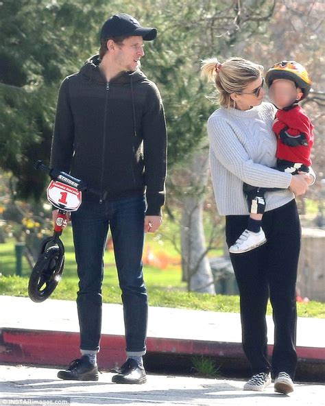 kate mara bonds with jamie bell s son during morning walk daily mail online