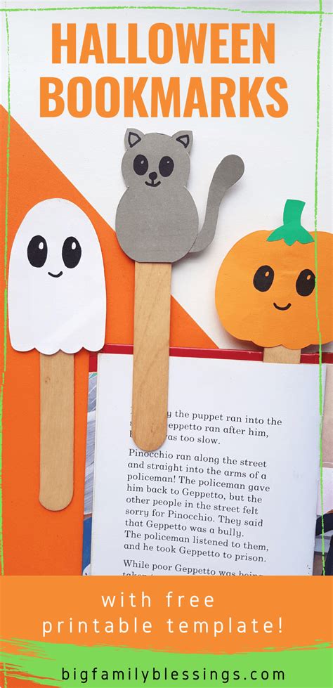 printable halloween bookmarks big family blessings