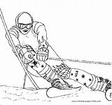 Ski Coloring Pages Skiing Sports Kids Printable Color Racer Others Book Sheets Popular sketch template