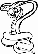 Viper Coloring Pages Cobra Cartoon Color Decal Evil Animal Animals Print Back sketch template