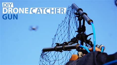 diy pneumatic drone catcher gun air powered anti drone net thrower mechanical project youtube