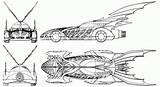 Batmobile Blueprint Batimovil Batwing Schematics Rob Joel Schumacher 1995 Tecnico Imagenes sketch template