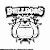 Coloring Bulldog Mascot Getcoloringpages sketch template