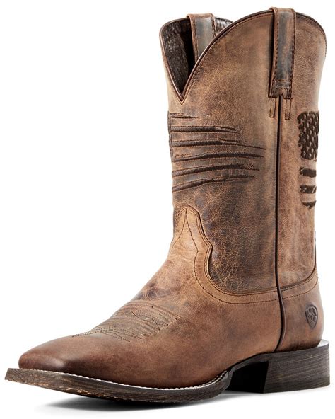 ariat mens circuit patriot western boots square toe boot barn