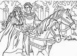 Coloring Pages Horse Riding Princess Upon Once Time King Queen Prince Drawing Printable Getcolorings Color Coloriage Bull Sandy Racing Getdrawings sketch template