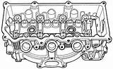 Manifold Exhaust Head Cylinder Integrated Insight Honda Pk sketch template