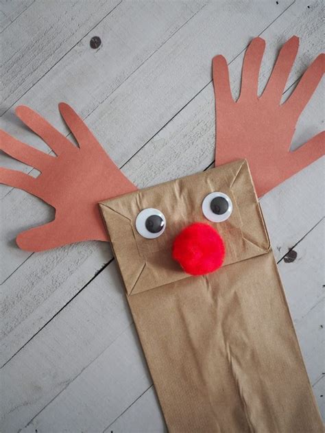 christmas paper bag puppets   book  chirping moms