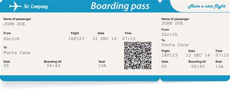 lufthansa boarding pass template