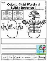 Sight Color Sentence Word Build Simple Sentences Words Building Teacherspayteachers Grade Worksheets Aids Teaching Kids sketch template
