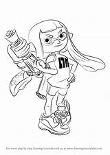 Splatoon Inkling Coloring Draw Drawing Pages Step Boy Female Drawings Pearl Book Learn Tutorials Tutorial Callie Inklings Books Template Color sketch template