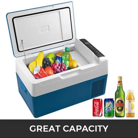 vevor qt portable mini refrigerator lg compressor small freezer compact cooler blue