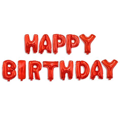 buy red letters happy birthday party supplies foil