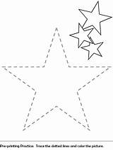 Star Dotted Pre Tracing Line Print Drawing Kids Practice Coloring Worksheet Trace Lines Printing Prek Color Straight Preschool Writing sketch template