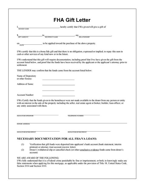 mortgage gift letter template sheaparmiss
