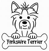 Yorkie Terrier Terriers sketch template