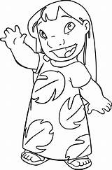 Lilo Stitch Coloring Pages Cute Drawing Printable Book Disney Print Drawings Kids Oahu Color Colouring Sheets Hi Face Wecoloringpage Hello sketch template