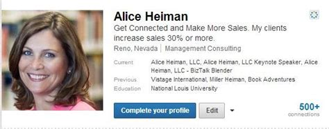 leverage  great linkedin profile  results alice heiman