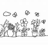 Garden Coloring Flowers Coloringcrew Print Pages sketch template