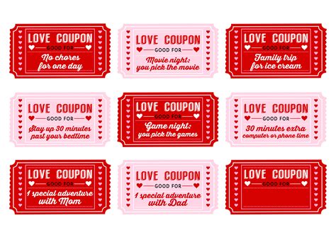 valentine coupon ideas examples  forms