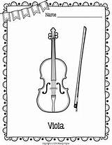 Coloring Orchestra Music Sheets Instruments Visit sketch template