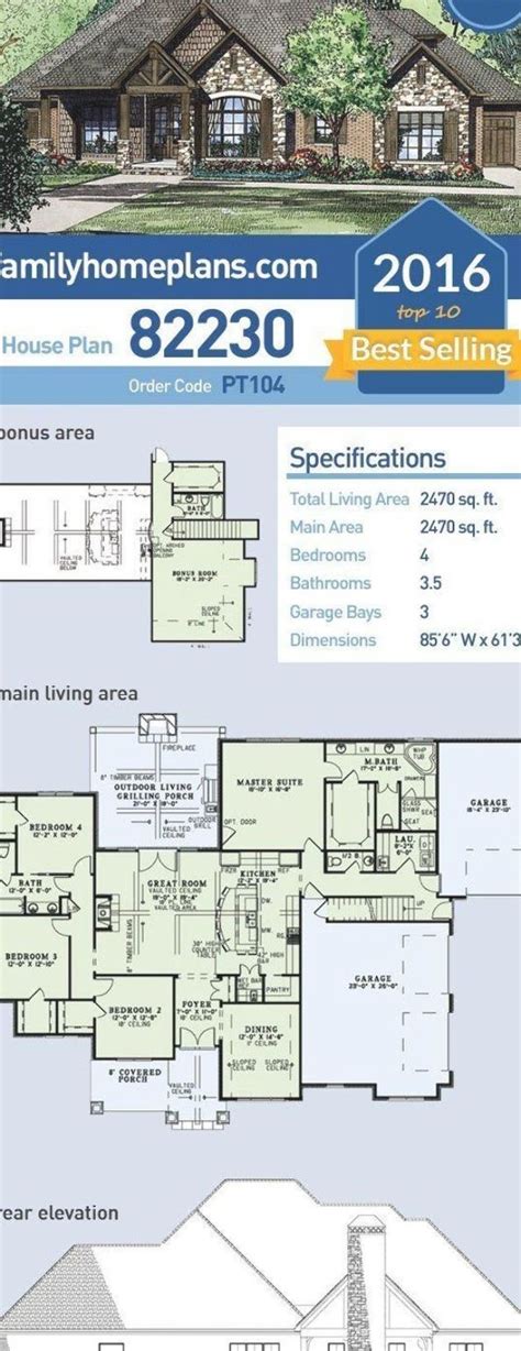bedroom craftsman house plan   interior  family home plans blog